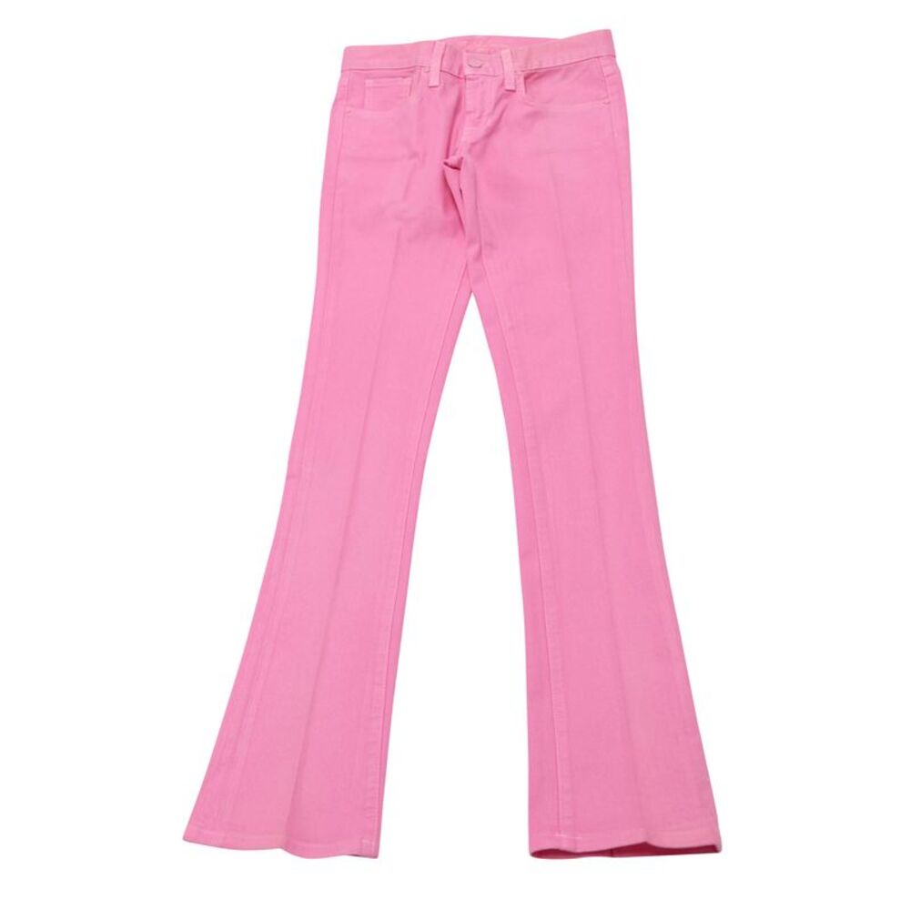 Ralph Lauren Wide Leg Jeans in Pink Cotton